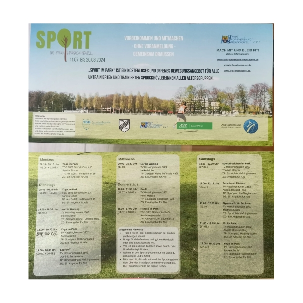 Projekt „Sport im Park“ in Sprockhövel