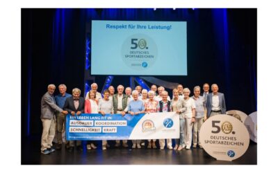 50. abgelegte Sportabzeichen in Gold: Feierstunde vom Kreissportbund (KSB) für die Jubilare